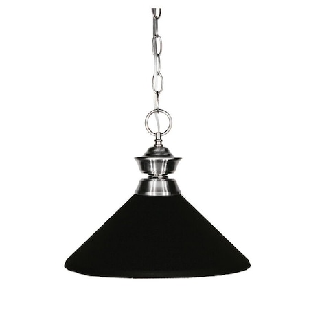Z-Lite Pendant Lights 1 Light Pendant, Brushed Nickel & Matte Black 100701BN-MMB